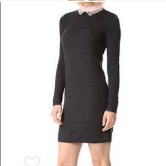 Club Monaco 100% Merino Wool Knit Sweater Dress With Collar Small - Picture 2 of 11